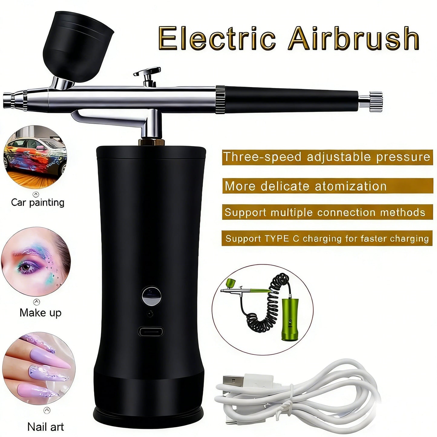 ⚡ Blitzangebot nur für 3 Stunden 🛠️ Kabelloses tragbares Airbrush-Set mit Kompressor