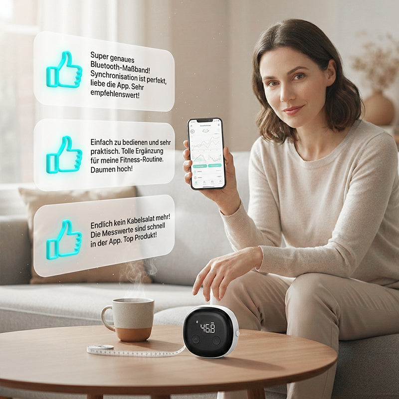 💪💪Intelligentes Maßband zur Körpervermessung, LED-HD-Vollbild-Fitnessgerät