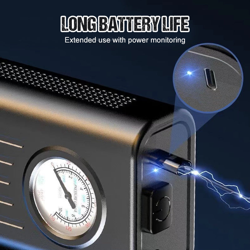 Kabelloser tragbarer Hand-Reifenfüller für Autos✨✨1s Inflation – Dual Motor Boosting, Universal-Luftpumpe für Autos, Elektrofahrzeuge, Motorräder, Fahrräder und Ballaufpumpen