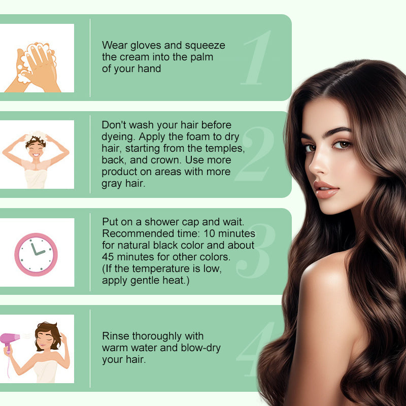 💖 3-in-1-Haarfärbecreme auf pflanzlicher Basis