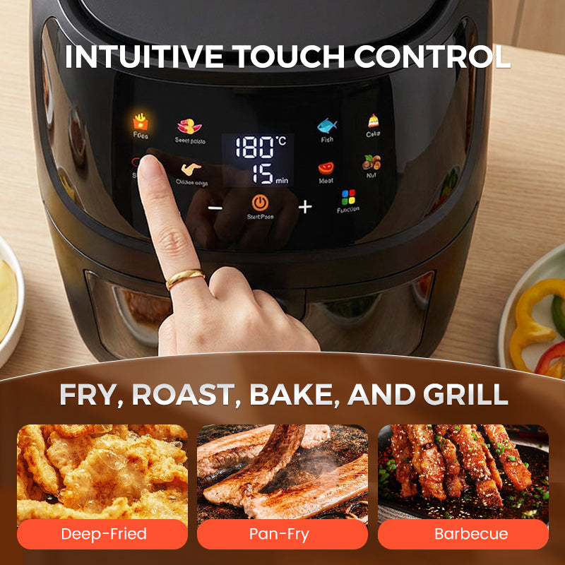 Digitale Heißluftfritteuse mit Sichtfenster