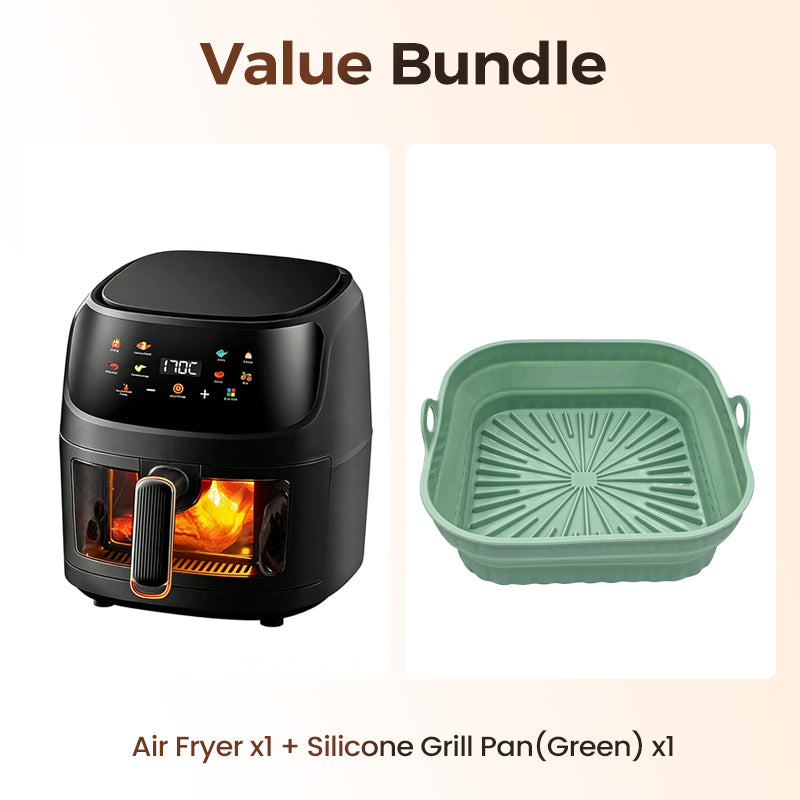 Digitale Heißluftfritteuse mit Sichtfenster