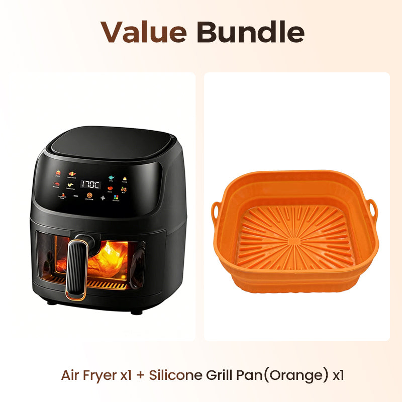 Digitale Heißluftfritteuse mit Sichtfenster