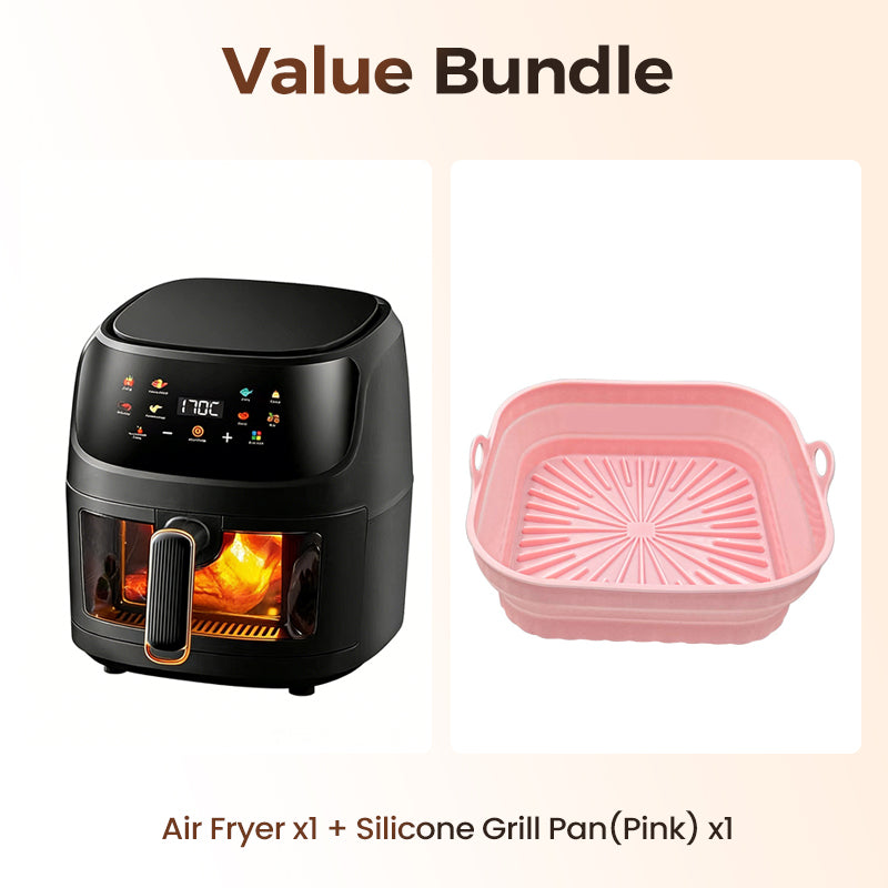 Digitale Heißluftfritteuse mit Sichtfenster