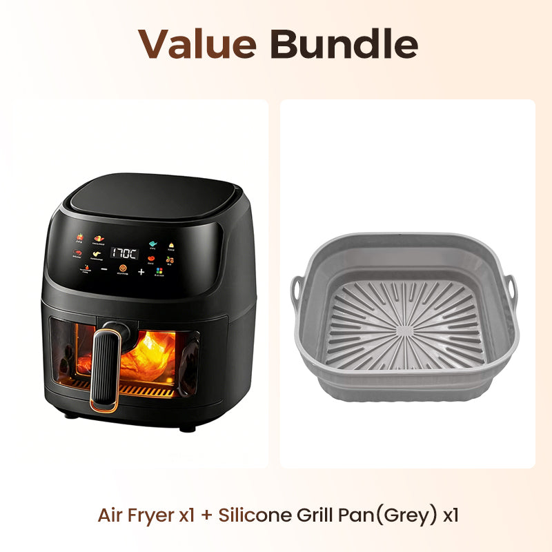 Digitale Heißluftfritteuse mit Sichtfenster