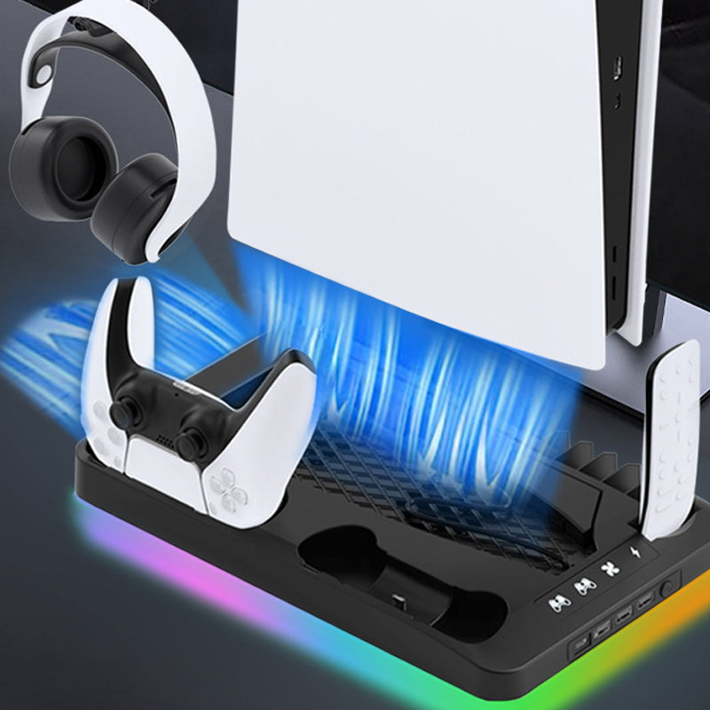 Multifunktionales Kühlständer-Set für PS5