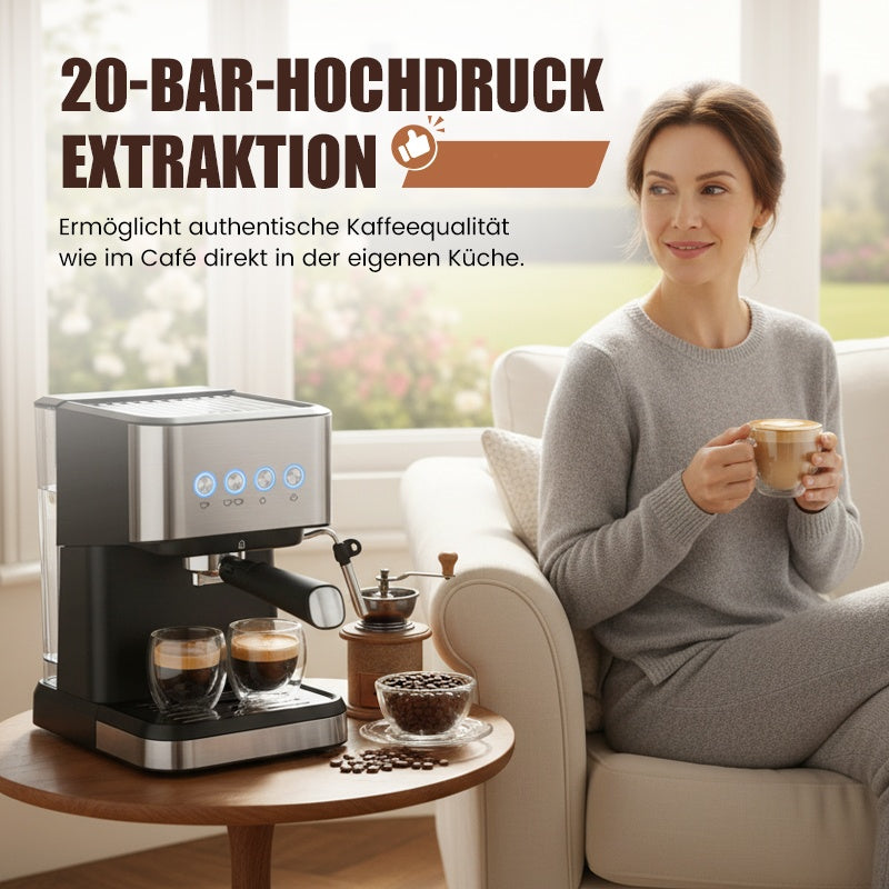 Espressomaschine für den Haushalt mit Dampflanze