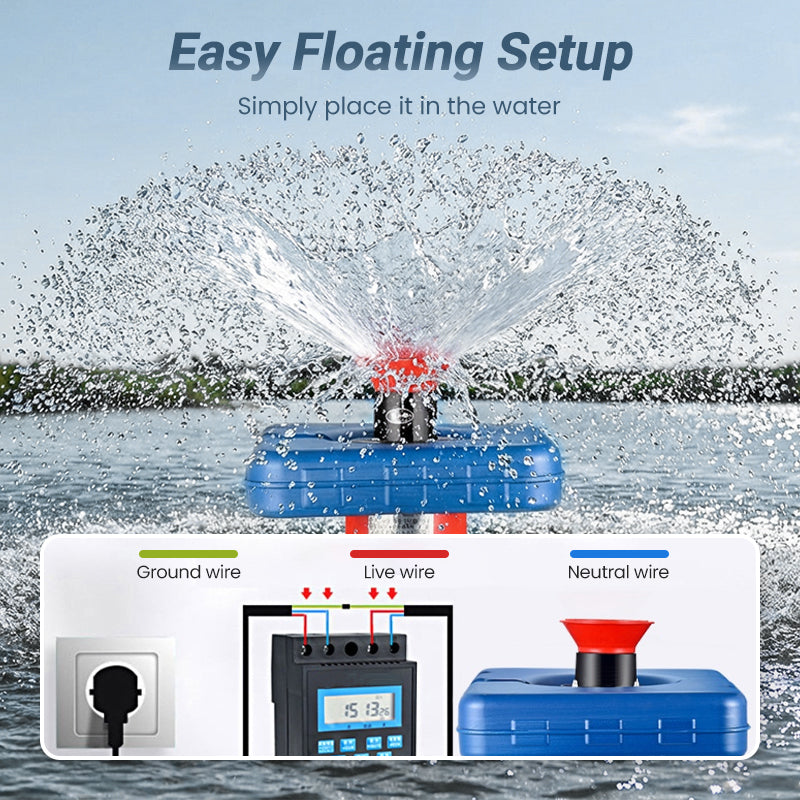 📢📢50 % RABATT !!!⏰2-in-1-Teichbelüfter und -Pumpe