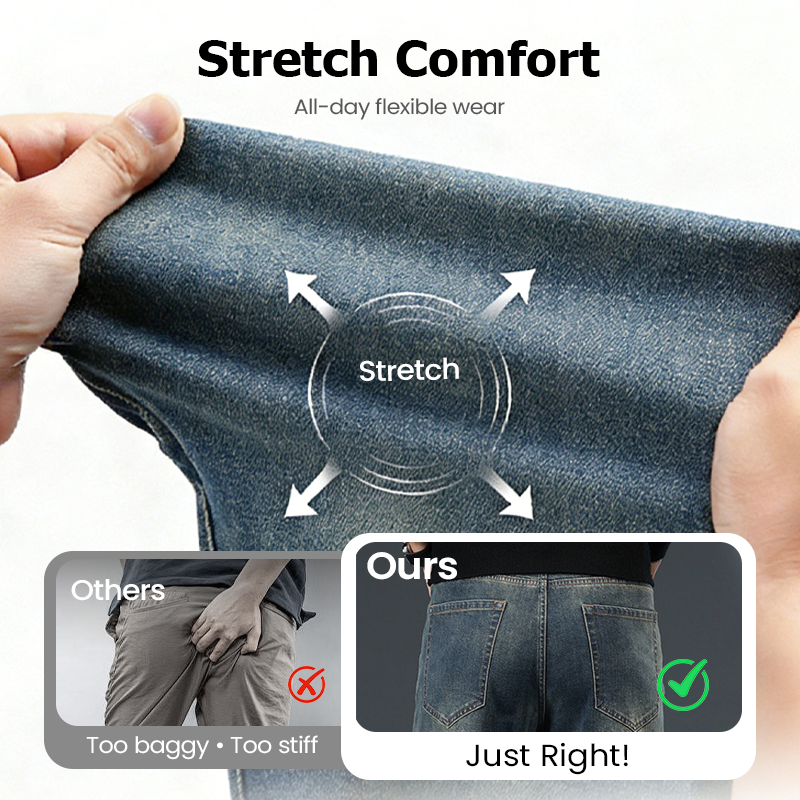 🔥Solange der Vorrat reicht 40 % Rabatt!🎉Herren-Stretchjeans mit geradem Bein