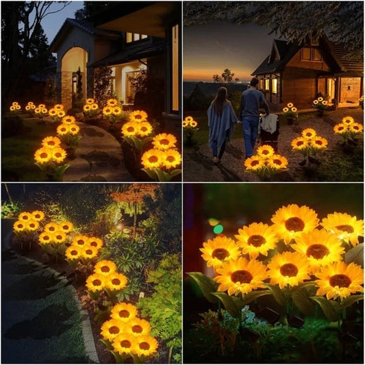 🌻🔥🔥🔥Wasserdichte Sonnenblume mit Solarpanel