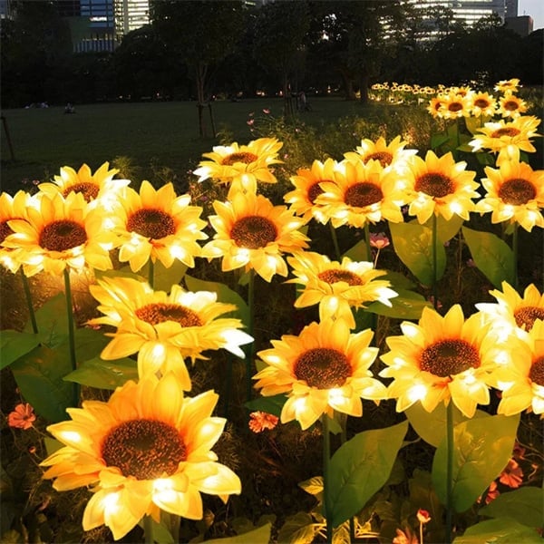 🌻🔥🔥🔥Wasserdichte Sonnenblume mit Solarpanel