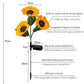 🌻🔥🔥🔥Wasserdichte Sonnenblume mit Solarpanel