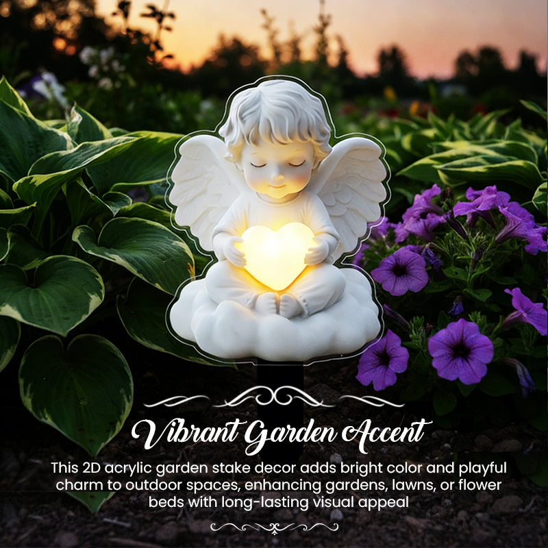 🌿 2D Acryl-Dekostecker für Blumentöpfe – Flaches Gartenmotiv als stilvolle Pflanzendekoration