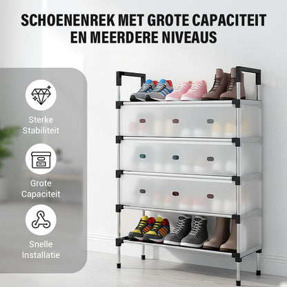 👟 50% RABATT! 🗄️ Schuhregal mit großer Kapazität und mehreren Ebenen – Platzsparend, stapelbar & perfekt für Flur, Schrank oder Garage – ordentliche Aufbewahrung ohne Chaos 🧺