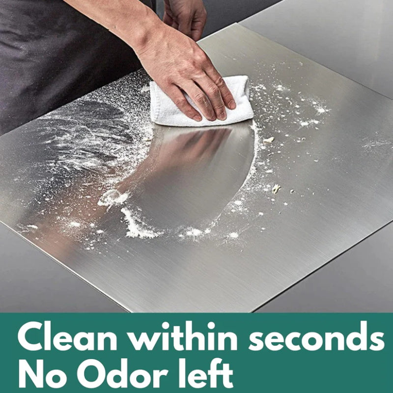 🔪 50% RABATT! ✨ Schneidebrett aus Edelstahl für die Arbeitsplatte – Hygienisch, Messerschonend & Leicht zu Reinigen 🍽️