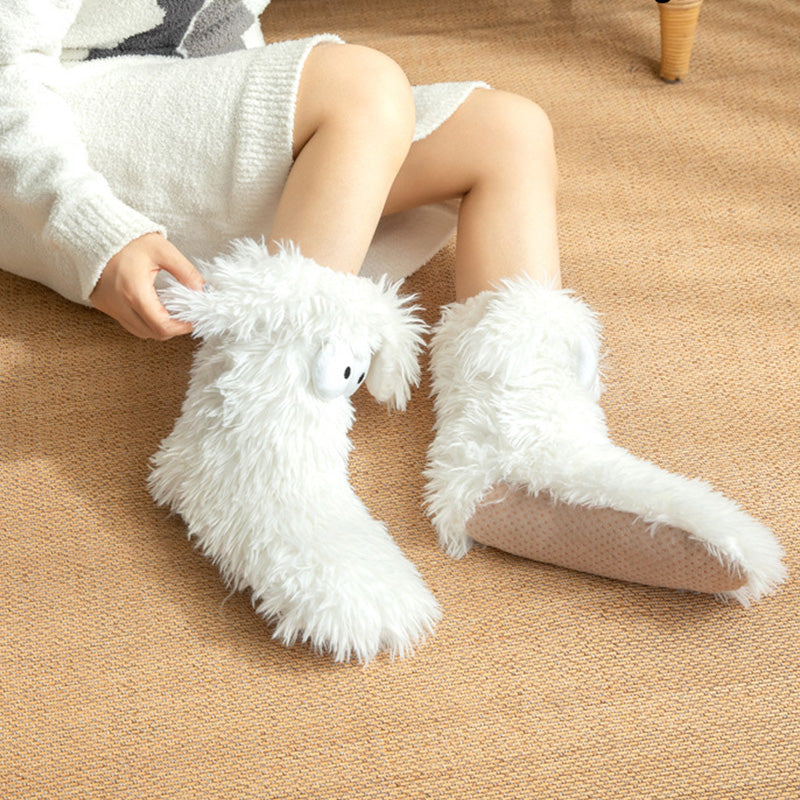 ❄️【Fleece-Socken für Damen】– Winter-Hausschuhe, dick gefüttert mit Fleece, rutschfest, für Erwachsene, Damen, Plüsch-Schneesocken, Überschuhe🧦🔥