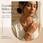 📢📢50 % RABATT! ⏰Verstellbares Halsketten- und Armband-Set im Blatt-Design mit Strasssteinen