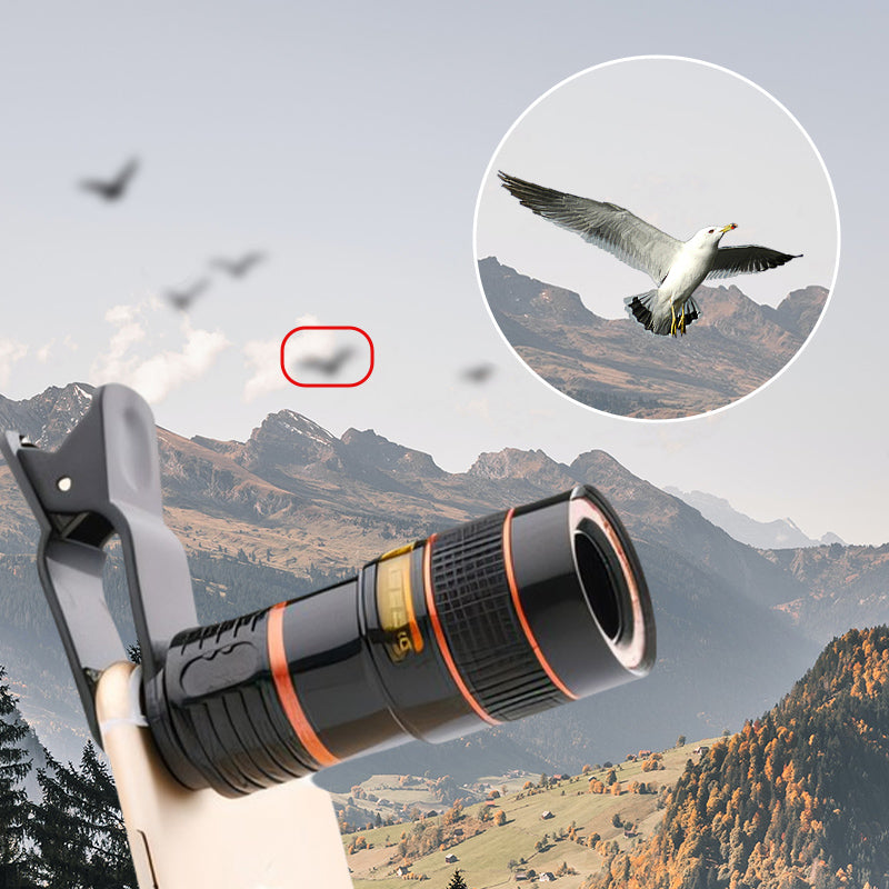 12X/8X Teleobjektiv für Smartphone mit Stativ