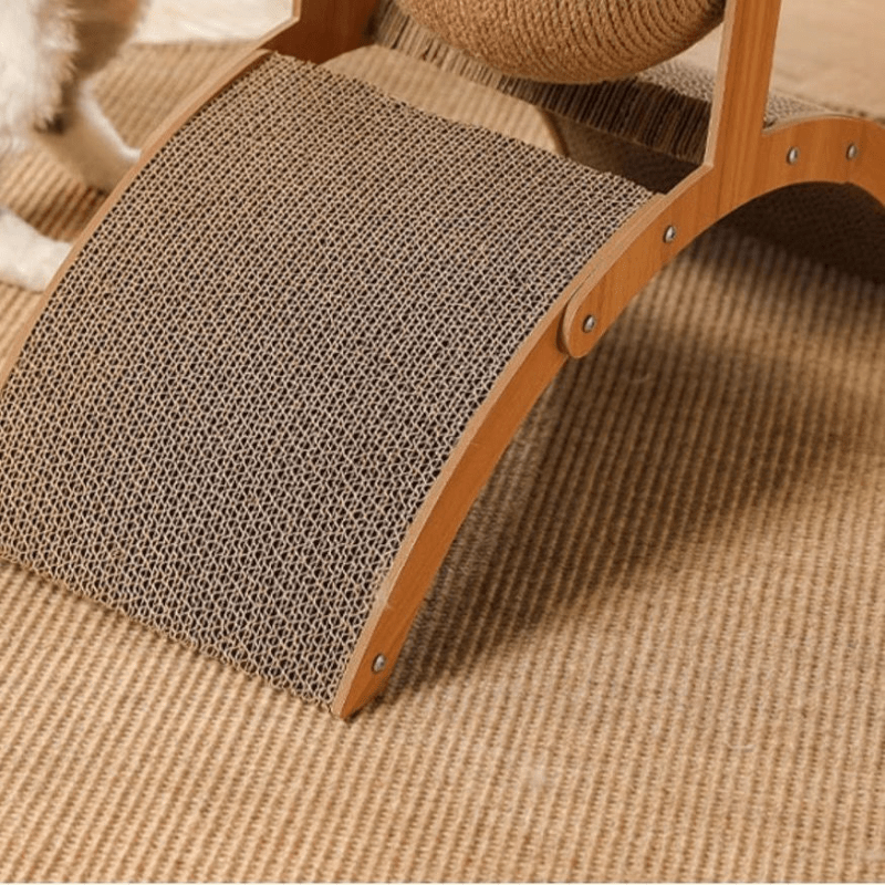 🐱 🧶 Natürlicher Sisal-Kratzball mit Kartonunterlage – Befriedigt den Kratztrieb, Schont Möbel & Für jede Katze 🎉