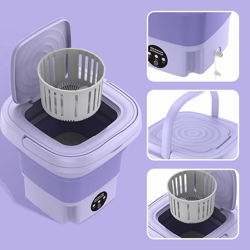 🧺✨ Mini-Falt-Waschmaschine – 8 L Kapazität, 3 Geschwindigkeiten, waschen + schleudern – platzsparend & tragbar. 🏠