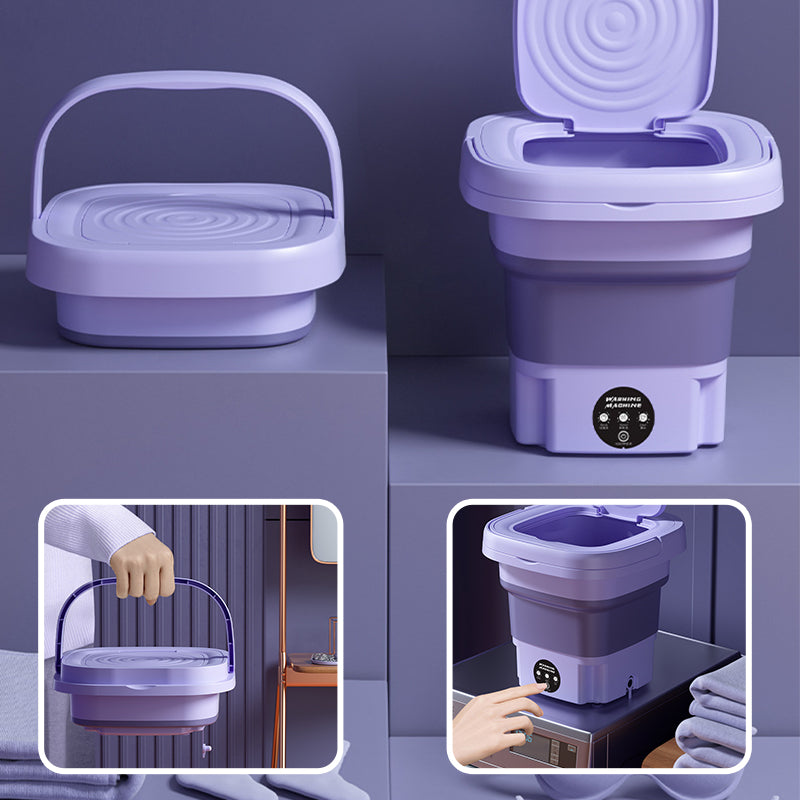 🧺✨ Mini-Falt-Waschmaschine – 8 L Kapazität, 3 Geschwindigkeiten, waschen + schleudern – platzsparend & tragbar. 🏠