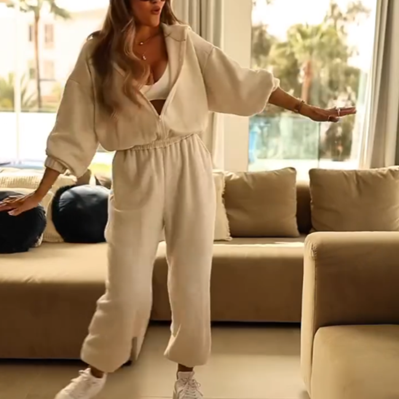 👚 58% RABATT! 💎 Bequemer Casual Jumpsuit mit Kapuze – Reine Baumwolle, Weite Beine & Praktische Taschen 🌿