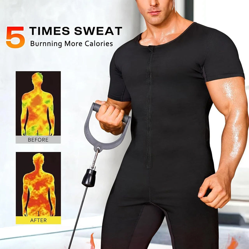 🧖‍♂️ 50% RABATT! 🔥 Ganzkörper-Sauna-Overall für Herren – Steigert Kalorienverbrauch, Muskelkompression & Wärmespeicherndes Polymergewebe 💪