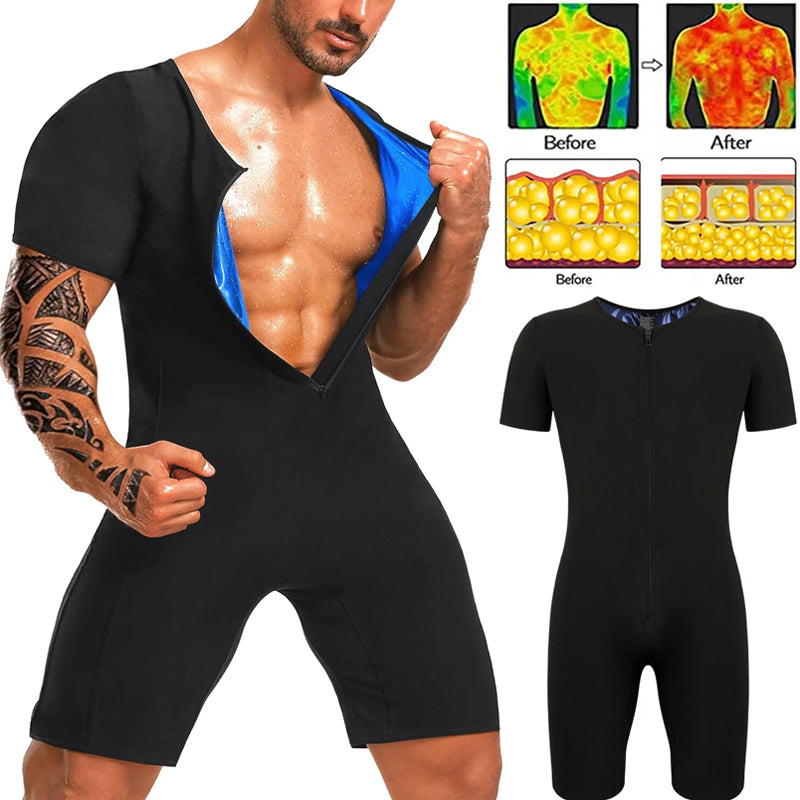 🧖‍♂️ 50% RABATT! 🔥 Ganzkörper-Sauna-Overall für Herren – Steigert Kalorienverbrauch, Muskelkompression & Wärmespeicherndes Polymergewebe 💪
