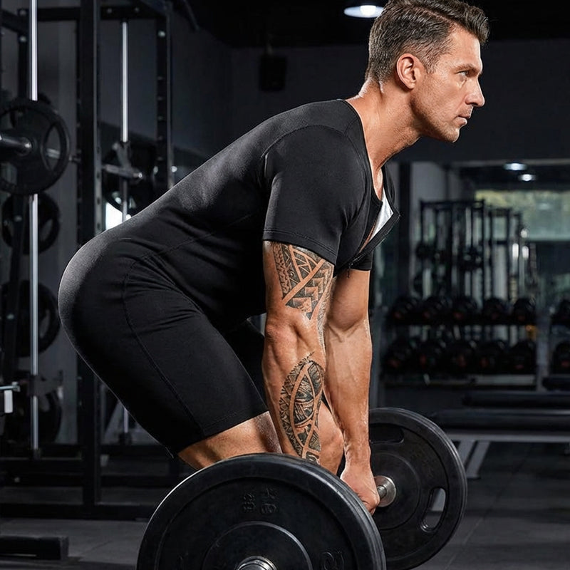 🧖‍♂️ 50% RABATT! 🔥 Ganzkörper-Sauna-Overall für Herren – Steigert Kalorienverbrauch, Muskelkompression & Wärmespeicherndes Polymergewebe 💪