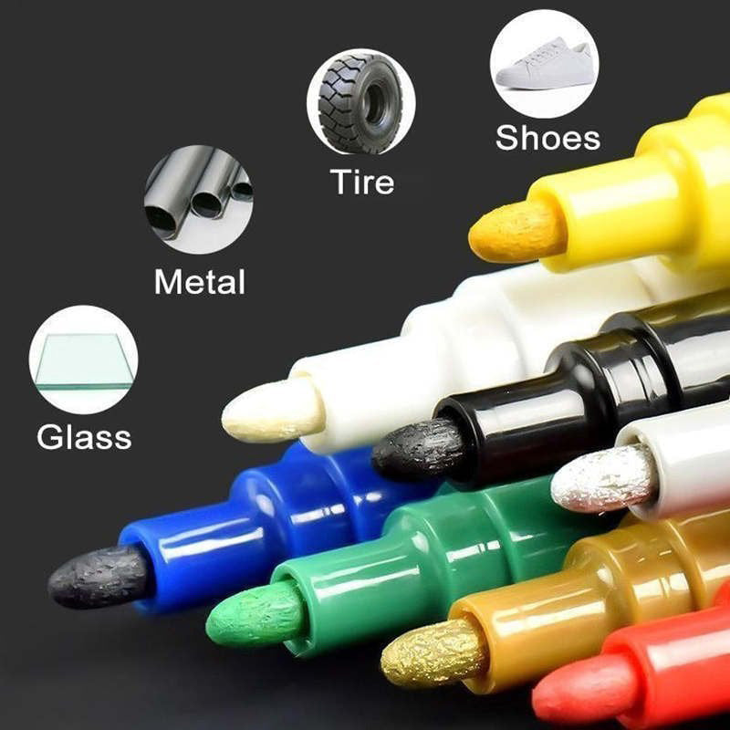 12 Farben wasserfester Lackmarker für Autoreifen