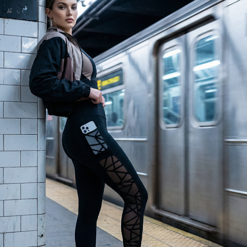 🩲 50% RABATT! 🧘 Damen-Mesh-High-Waist-Yogahose mit Taschen – Atmungsaktive Mesh-Panels, Bleibt Kühl & Perfekt für Intensive Workouts 🌸