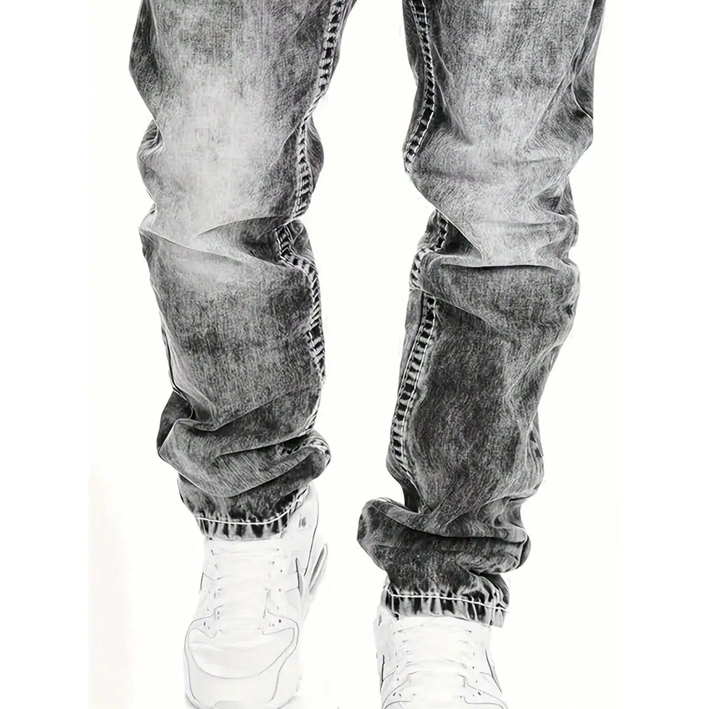 Kreative Stretch-Jeans für Herren, minimalistischer Stil, ideal für den Sommer, Emo-Stil