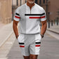 Herren-Hemd-und-Shorts-Set mit Viertelreißverschluss