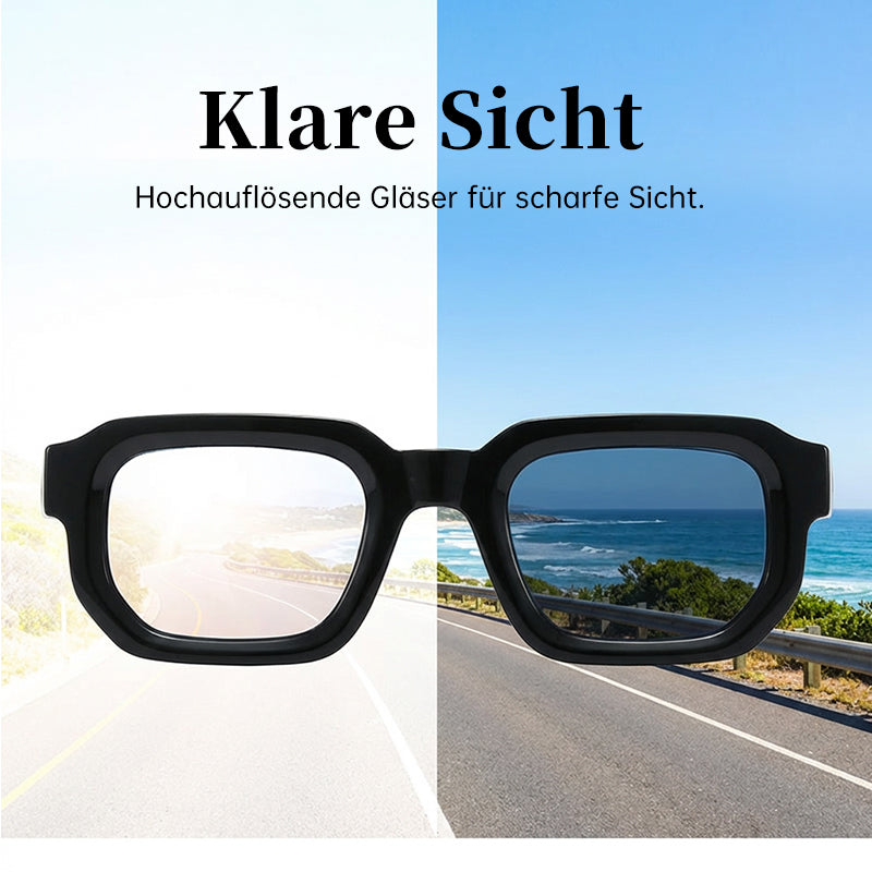 Unisex Sonnenbrille mit dickem quadratischem Rahmen