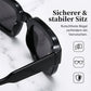 Unisex Sonnenbrille mit dickem quadratischem Rahmen