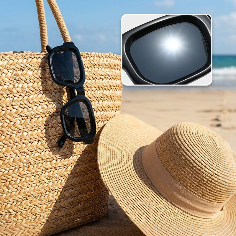 Unisex Sonnenbrille mit dickem quadratischem Rahmen
