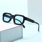 Unisex Sonnenbrille mit dickem quadratischem Rahmen