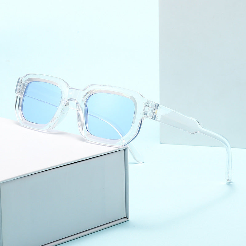Unisex Sonnenbrille mit dickem quadratischem Rahmen