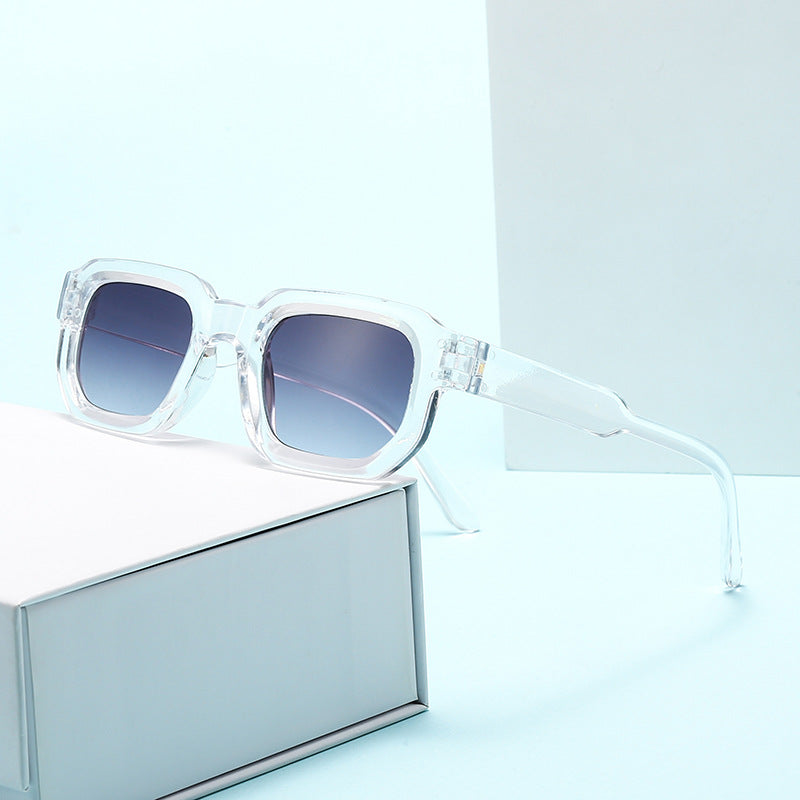 Unisex Sonnenbrille mit dickem quadratischem Rahmen