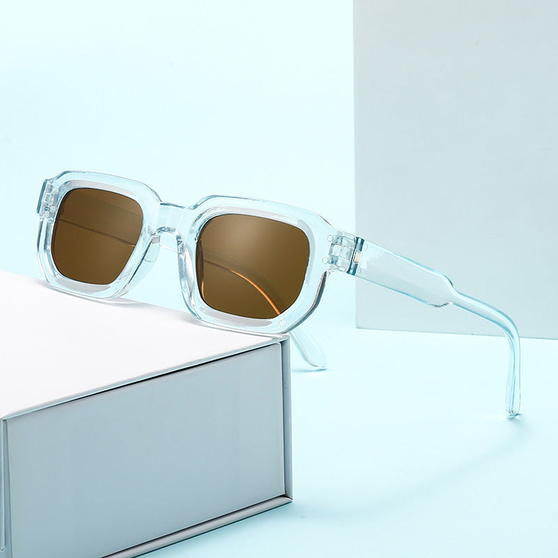 Unisex Sonnenbrille mit dickem quadratischem Rahmen