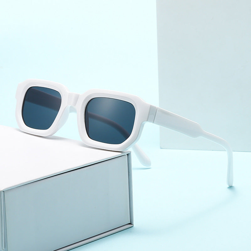 Unisex Sonnenbrille mit dickem quadratischem Rahmen