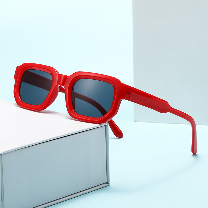 Unisex Sonnenbrille mit dickem quadratischem Rahmen