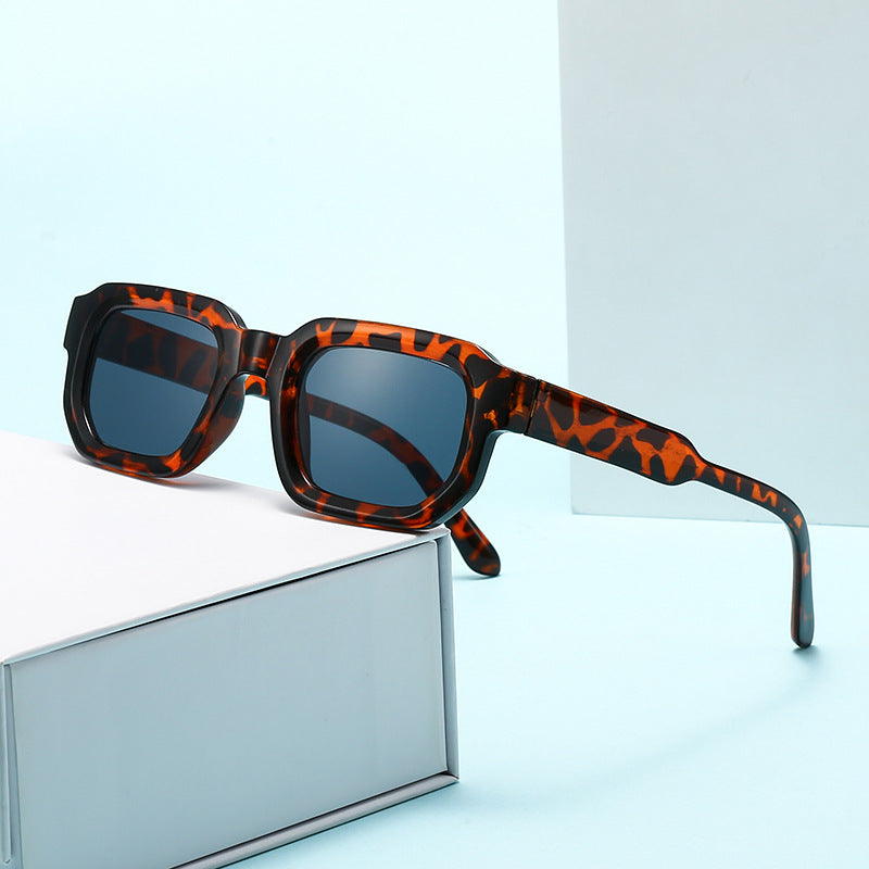 Unisex Sonnenbrille mit dickem quadratischem Rahmen