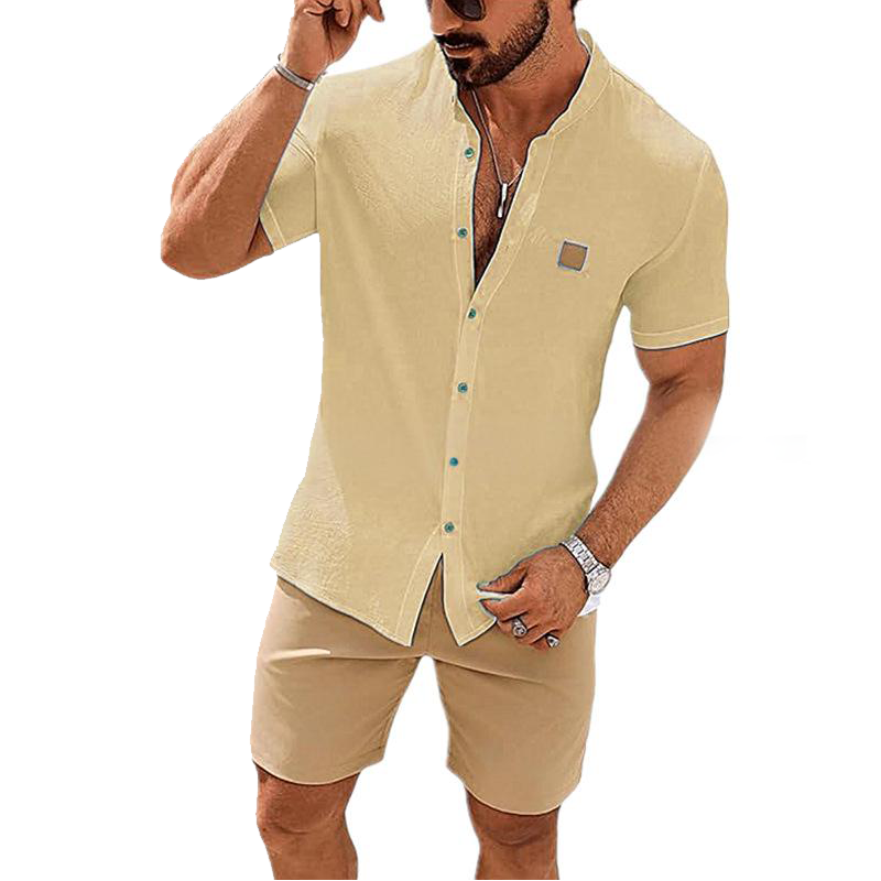 👔 LIMITIERTES ANGEBOT: 50% RABATT! ☀️ Stehkragen-Kurzarmhemd für Herren – Atmungsaktiv, Lockere Passform & Vielseitig ✨