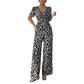💎 -50% AUF DEN LEOPARDEN-JUMPSUIT! 💎 V-Ausschnitt, Tailliert & Weites Bein im Retro Y2K Style für Damen