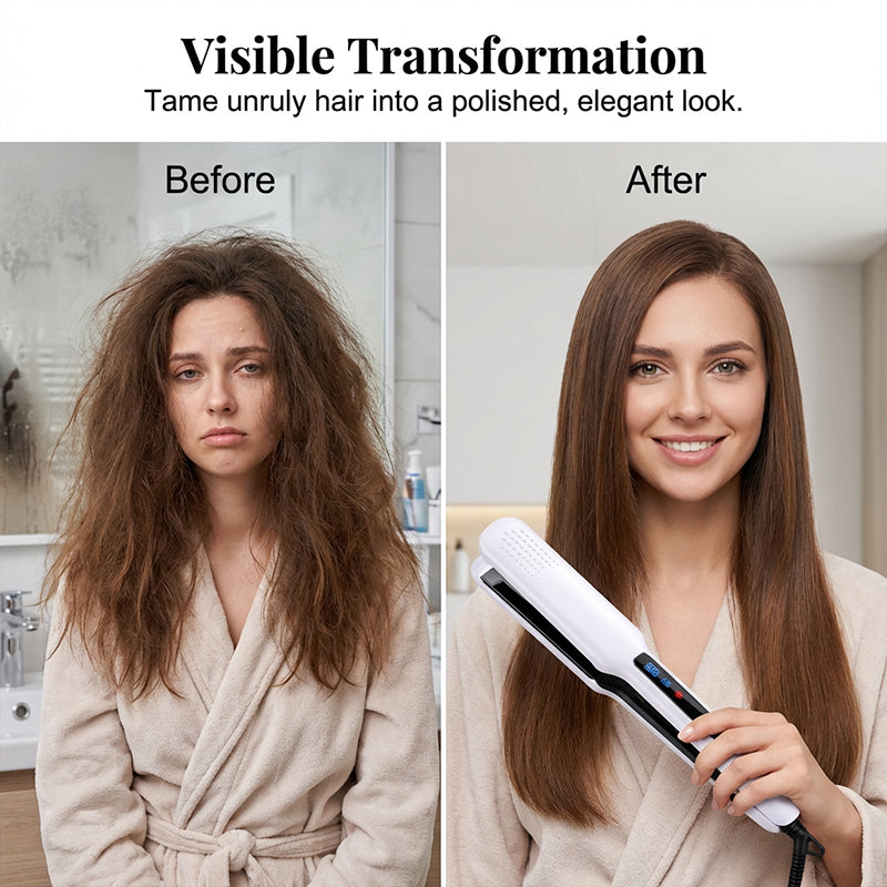 2-in-1 Haarglätter und Lockenstab mit negativer Ionen-Technologie
