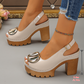 👠✨ Elegante Peep-Toe-Sandalen mit Schnallenabsatz – Perfekt für jeden Anlass!