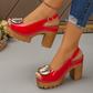👠✨ Elegante Peep-Toe-Sandalen mit Schnallenabsatz – Perfekt für jeden Anlass!
