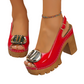 👠✨ Elegante Peep-Toe-Sandalen mit Schnallenabsatz – Perfekt für jeden Anlass!