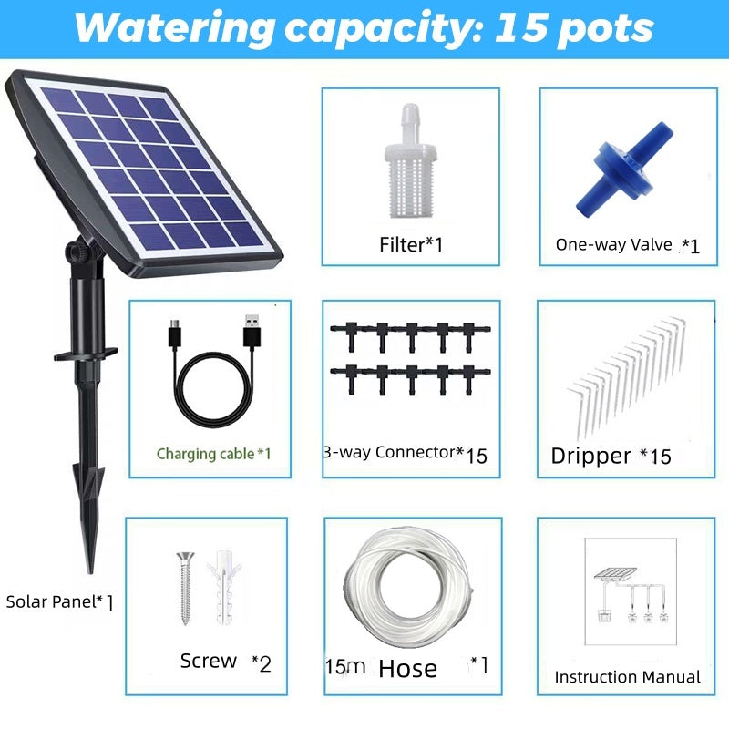 🌞💧 Solar-Blumenbewässerer – Intelligentes 3W Outdoor-Gießsystem, Komplettgerät